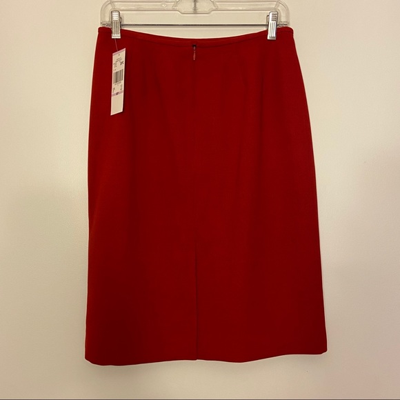 NWT Kasper 3 Piece Red & Black Suit Skirt & Jacket - Picture 10 of 12